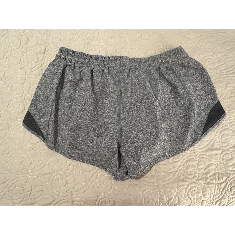 Lululemon Women's Hotty-Hot Low Rise Shorts 2.5" Heather Lux Multi Black Grey 14